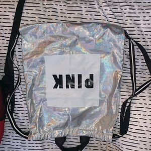 Pink Victoria Secret Silver bag